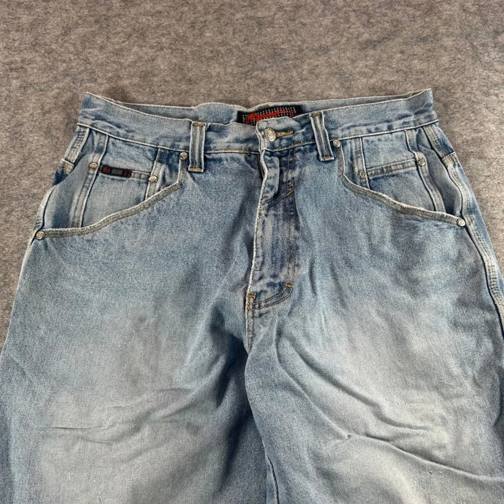 Timezone Carpenter Jeans Men 36x30 Light Wash Distressed Baggy Utility Denim Y2K